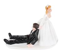 Decoración para tarta de novia y novio, decoración para tarta de boda con texto en inglés "El novio no puede escapar", de resina realista y divertida para fiesta de boda, hogar..