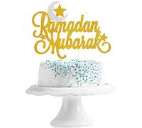 Decoración para tarta de Ramadán Mubarak, decoración para tarta de fiesta de Eid Mubarak, luna Srar, Islam musulmán, Eid Al Fitr & Eid Al Adha, fiesta de cumpleaños
