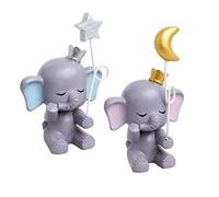 Decoración para Tarta de Resina Elefante,RoadLoo 2 Piezas Figuras de Elefantes Decoración para Tartas Decoración de una Tarta con Muñeca de Elefante Ideal para Decorar Tartas y Postres (amarillo)