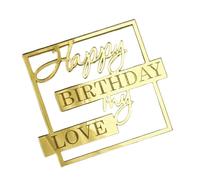 Decoración para tarta, feliz cumpleaños, amor, decoración para tarta - Decoración para de cumpleaños de amante - acrílico para amantes, elegancia de feliz para sunistros de aniversari