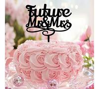 Decoración para tarta Future Mr Mrs Bride to Be Eucalipto, corona de hojas de feliz cumpleaños, anillo de diamante, despedida de soltera, fiesta, aniversario, suministros para tartas nupciales