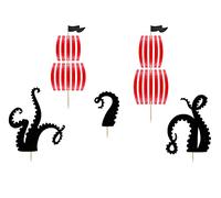 Decoración para tarta pirata, diseño de barco pirata