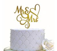 Decoración para tartas con diseño de Mr and Mrs.