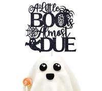 Decoración para tartas con texto en inglés "A Little Boo is Almost Debid", con texto en inglés "Welcome Baby Boo/A little Boo is On the Way", suministros de decoración de fiesta de primer cumpleaños,