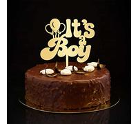 Decoración para tartas con texto en inglés "It's A Boy", anuncio de embarazo, decoración para tartas de recién nacido, niño y niña, regalo para recién nacido, color dorado