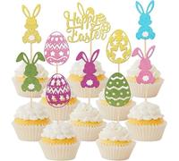 Decoración para tartas, conejito de Pascua, huevos y postres, elementos decorativos para cupcakes, para diferentes ocasiones, como mesas de postres de primavera, celebraciones familiares, de
