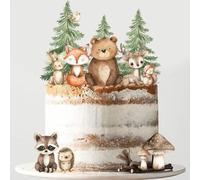Decoración Para Tartas De Animales De La Selva,12 Piezas Topper Tarta Selva,Animales Decoración Pastel,Topper Tarta Animales,Animali Cake Topper para Infantiles Bosque Temática Cumpleaños