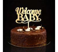 Decoración para tartas de bienvenida para bebé, decoración personalizada para mamá para ser recién nacido, regalos para recién nacidos, color dorado