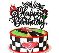 Decoración para Tartas de Coche de Carreras, Coche Cake Topper Coche Carreras, Decoracion Tarta, Decoración para Tartas Coche, Feliz Cumpleaños Cake Topper, for Racing Theme, Birthday Party