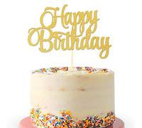 Decoración para tartas de cumpleaños con texto en inglés "Happy Birthday", para decoración de tartas de bebé, decoración de baby shower, letrero para feliz cumpleaños