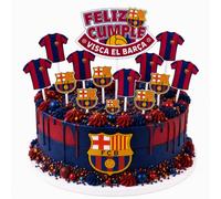 Decoracion para tartas FC Barcelona, 15 piezas adornos cumpleaños, topper