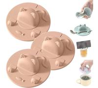 Decoración para taza de té, bonito soporte de silicona diseñado con gato, soporte para bolsas de té de silicona de 4 pulgadas y exprimidor con tapa de taza para café, leche, té, apto para lavavajillas