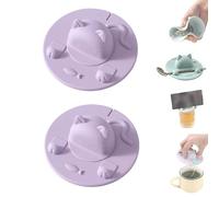 Decoración para taza de té, bonito soporte de silicona diseñado con gato, soporte para bolsas de té de silicona de 4 pulgadas y exprimidor con tapa de taza para café, leche, té, apto para lavavajillas