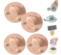 Decoración para taza de té, bonito soporte de silicona diseñado con gato, soporte para bolsas de té de silicona de 4 pulgadas y exprimidor con tapa de taza para café, leche, té, apto para lavavajillas