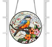 Decoración para ventana con diseño de atrapasueños, 19,8 cm, romántica, 2D, colgante de arte acrílico con diseño colorido, para, chimenea, entrada, dormitorio, así como para la inauguración de la casa