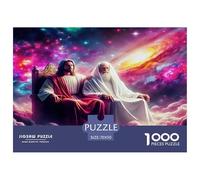 Decoración Pared Casa Puzzle 1000 Piezas Religión Jesús Padre Vivo Espiritual Idea Regalo Juego Adultos Niños 70x50cm