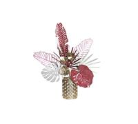 DECORACION PARED METAL 66X13X74 JARRON FLORES