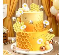 decoración pastel y suministros recuerdos fiesta de abejorro | Decoraciones de pastel y artículos para baby shower de oso con temas abeja y abejorro