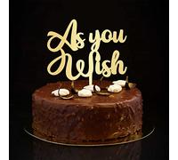 Decoración personalizada para tartas de boda con texto en inglés "As You Wish", diseño de silueta de Mr & Mrs para decoración de tartas de novia y novio, decoración de boda, despedida de soltera