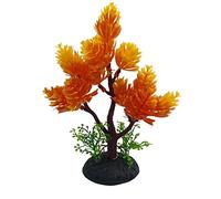 Decoración Plantas Artificiales de Plástico, Plantas Artificiales de Acuario de plástico PVC, decoración de árboles pequeños, Paquete de 2, Multicolor(F)