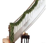 Decoración realista de abeto verde - pino artificial resistente al agua, abrigo interior y guirnalda de fuego, diseño grueso laminado, fácil de conectar decoración de temporada, corredor de mesa de