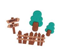 Decoración realista para tartas con temática de granja de cordero, ponis, pollo, pato para niños, decoración de fiesta de cumpleaños