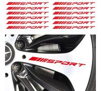 Decoración Reflectante para Ruedas, para SsangYong Actyon Korando Rexton Kyron Rodius Tivoli Musso Vorsitzender Turismo Adhesivos Reflectantes Pegatinas para el Borde de la Llantas,Red