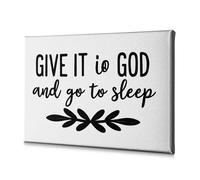 Decoración religiosa de Pascua Confianza en Dios para un sueño pacífico, lienzo decorativo, decoración de Pascua, decoración de baño (20 x 30 cm)