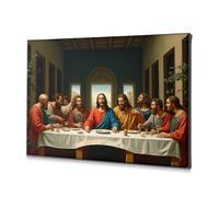 Decoración religiosa de Pascua La última cena: una interpretación moderna, lienzo decorativo, imagen cristiana de Pascua, decoración para Cuartos, 20 x 30 cm