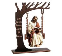 Decoración Religiosa Figura 2D De Jesús Leyendo El Sobre Un Columpio