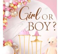 Decoración Revelación de Género, Calcomanía para Fiesta de Baby Shower Decoraciones para Revelar el Género de un Niño o Una Niña para Suministros de Decoración para Fiestas