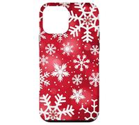 Decoración roja y Blanca de Luces navideñas de Copo de Nieve Carcasa para iPhone 12 Mini