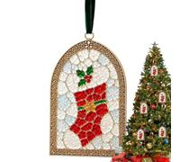 Decoración romántica de Navidad para atrapar la luz del sol | Decoración de prisma navideño para interiores, exteriores, valla de porche, patio, escalera, barandilla, árbol