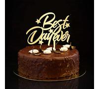 Decoración rústica para tartas con texto en inglés "Best Day Ever", diseño rústico de boda y compromiso, silueta dorada, personalizable, para novia y novio, decoración de boda, regalos de boda