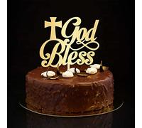 Decoración rústica para tartas de boda con texto en inglés "God Bless", diseño de silueta personalizada para novia y novio, para despedida de soltera, despedida de soltera, regalo de compromiso para