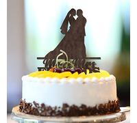 Decoración rústica para tartas de boda con texto en inglés "Mr & Mrs", personaliza los nombres, silueta de fecha estimada, novia y novio, para despedida de soltera, suministros de boda, regalos de