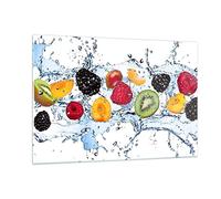 Decoracion Salon Agua frutas alimentos frescos Vidrios decorativos 120x80cm Cuadro Sobre Vidrio Moderno Cocina Cuadros Pared Impresiones Impresión en Cristal Wall Art Prints Grande XXL GAA120x80-2675
