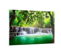 Decoracion Salon Agua parque naturaleza paisaje Vidrios decorativos 120x80cm Cuadro Sobre Vidrio Moderno Cuadros Pared Impresiones Impresión en Cristal Wall Art Prints Grande XXL GAA120x80-2502