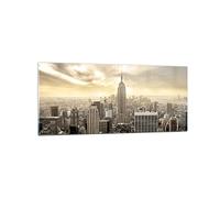 Decoracion Salon Ciudad rascacielos manhattan nuevo york Vidrios decorativos 120x50cm Cuadro Sobre Vidrio Moderno Cuadros Pared Impresiones Impresión en Cristal Wall Art Prints Grande GAB120x50-2630