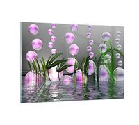 Decoracion Salon Computadora gráficos burbuja Vidrios decorativos 120x80cm Cuadro Sobre Vidrio Moderno Cocina Cuadros Pared Impresiones Impresión en Cristal Wall Art Prints Grande XXL GAA120x80-2329