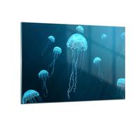 Decoracion Salon Medusa Océano Agua Vidrios decorativos 120x80cm Cuadro Sobre Vidrio Moderno Dormitorio Cocina Cuadros Pared Impresiones Impresión en Cristal Wall Art Prints Grande XXL GAA120x80-5299
