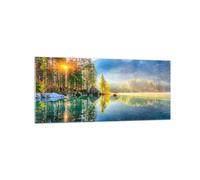 Decoracion Salon Paisaje Alpes Montañas Vidrios decorativos 120x50cm Cuadro Sobre Vidrio Moderno Dormitorio Cocina Cuadros Pared Impresiones Impresión en Cristal Wall Art Prints Grande GAB120x50-5307