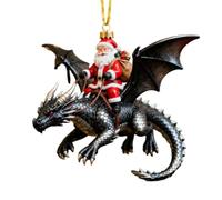 Decoración Santa Montando Un Dragón Colección Acrílico 2D Santa Claus