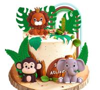 decoración selva arcoíris verde salvia decoración pasteles animales decoración cumpleaños selva temática jungla para fiestas infantiles niñas baby shower