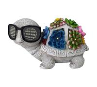 Decoración solar grande de jardín con 7 luces LED solares para patio y patio, regalos para mamá