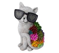 Decoración solar grande de jardín con 7 luces LED solares para patio y patio, regalos para mamá