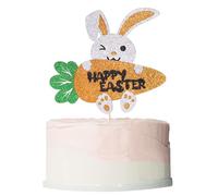 Decoracion Tarta Conejitos, Decoracion Tarta de Pascua, Conejos de Pascua Decoracion, Decoración de Pasteles de Pascua, Conejito Cupcake Toppers para Cumpleaños, Baby Showers, Fiestas de Pascua (H)