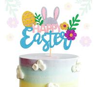 Decoracion Tarta Conejitos, Decoracion Tarta de Pascua, Conejos de Pascuas Decoracion, Decoración de Pasteles de Pascua, Conejito Cupcake Toppers para Cumpleaños, Baby Showers, Fiestas de Pascuas (C)