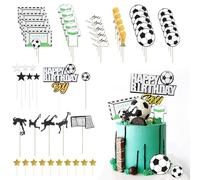 Decoracion Tarta Futbol, Decoraciones para Pasteles Temáticas de Fútbol para Fiestas de Cumpleaños y Eventos Deportivos, Hechas de PVC, para Pasteles, Cupcakes, y Postres