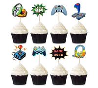 Decoración Tartas Cumpleaños, 8 Pcs Birthday Decoration Topper Game on Cake Toppers Cupcake Topper, para Niños Niñas Regalo Baby Shower